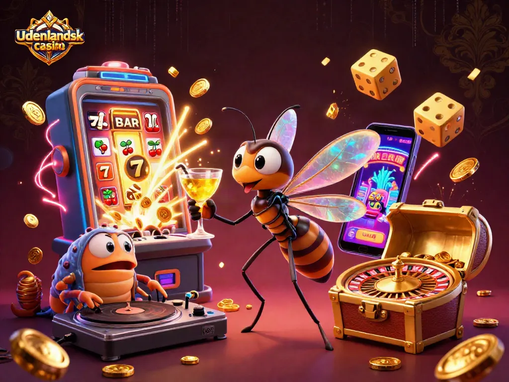 Engage with the colorful world of udenlandsk casino, featuring dynamic gaming elements and vibrant characters.