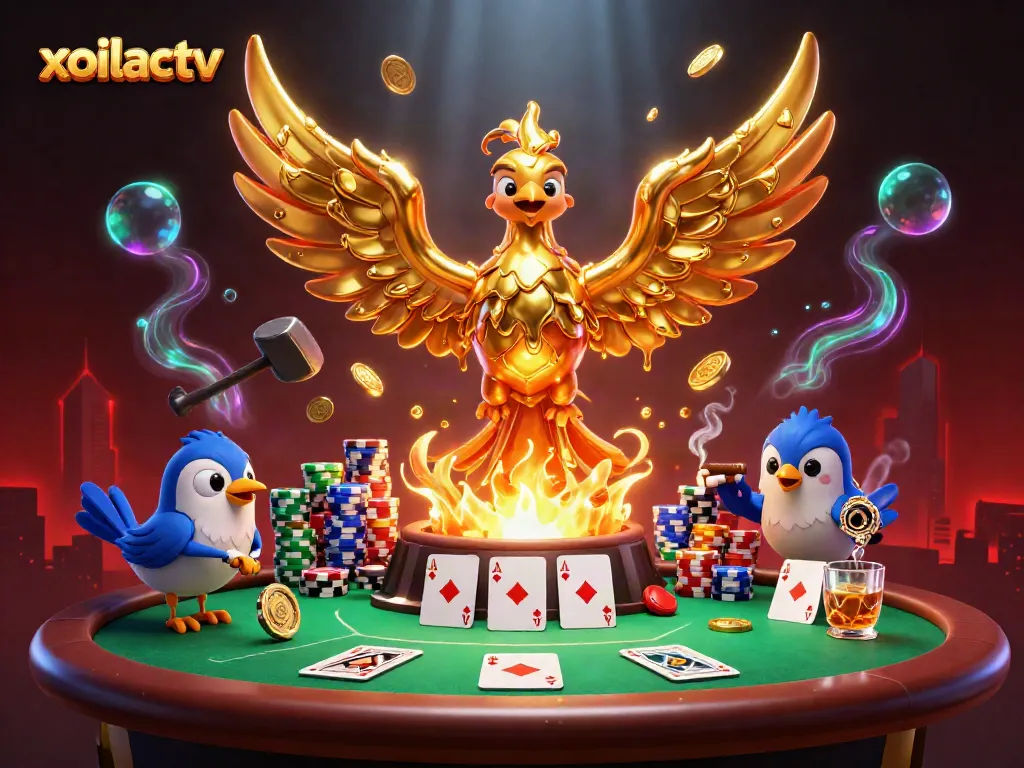 Play exhilarating games with xoilactv showcased in a vibrant casino scene.