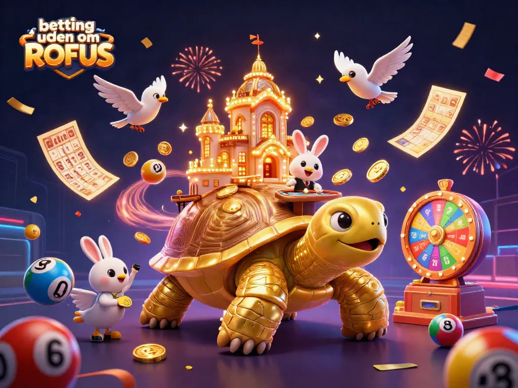 Betting uden om ROFUS offers vibrant 3D casino scene with colorful elements and engaging characters.